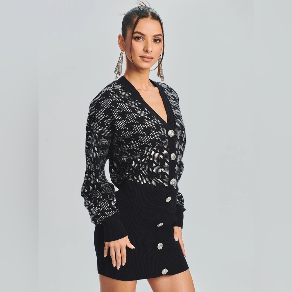 Retrofete tala embellished sweater dress